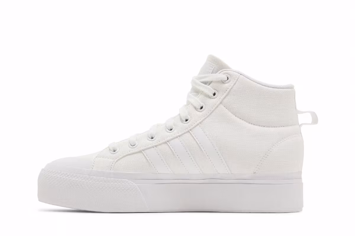 Adidas Women's Bravada 2.0 Platform Mid Triple White, view 4
