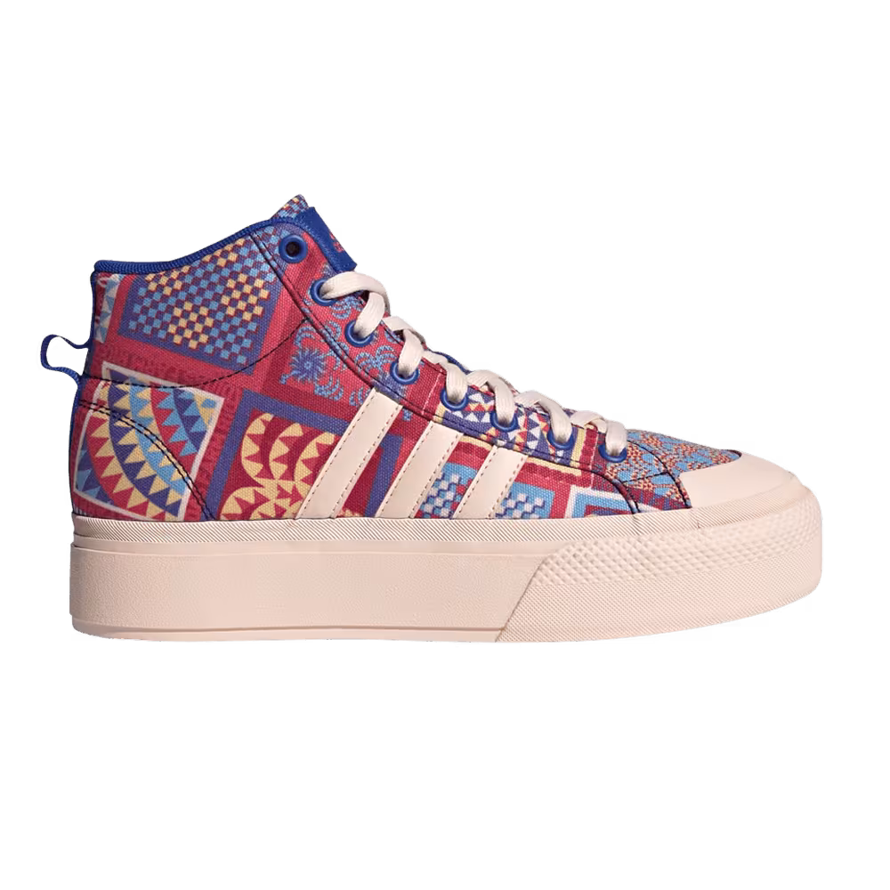 FARM Rio x adidas Women's Bravada 2.0 Platform Mid Patchwork Quilt