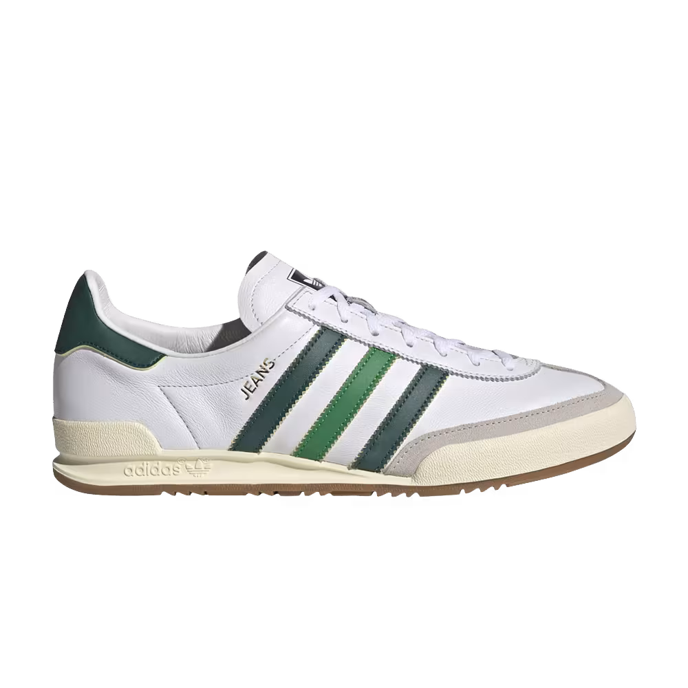 adidas Jeans White Collegiate Green