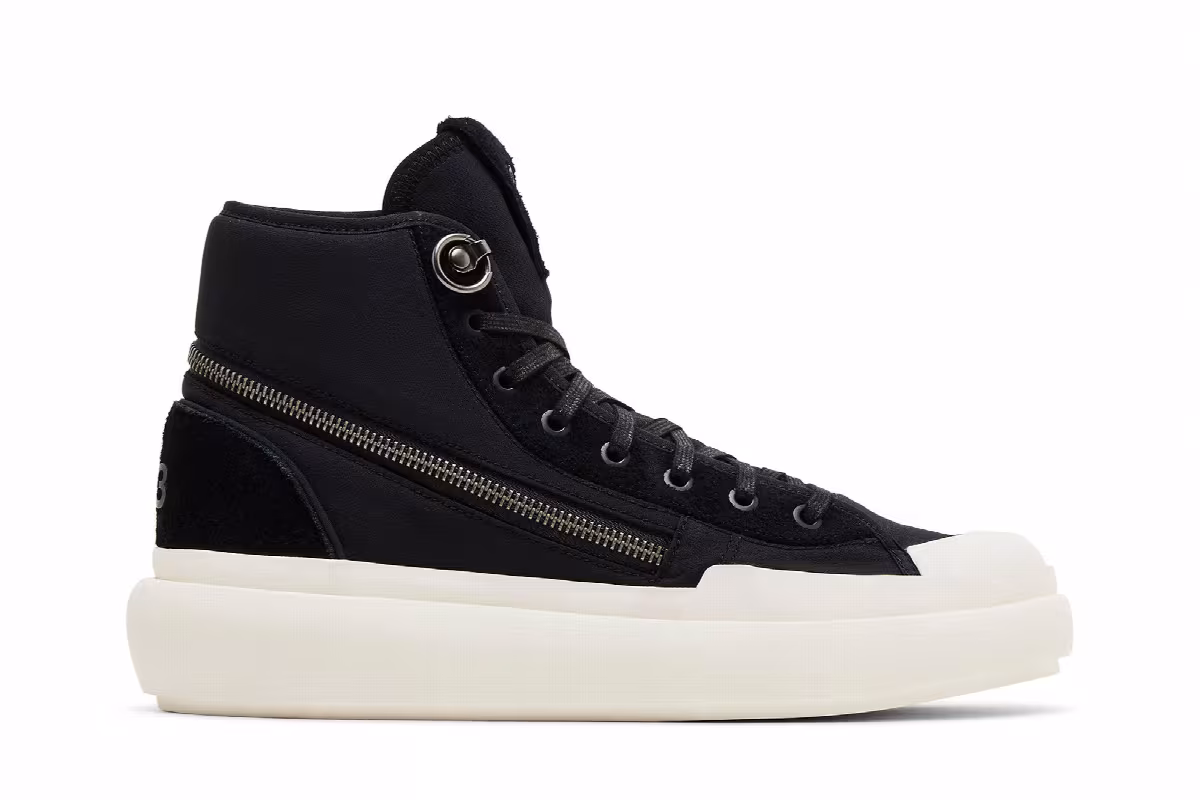 adidas Y-3 Ajatu Court High Black Off White, view 2