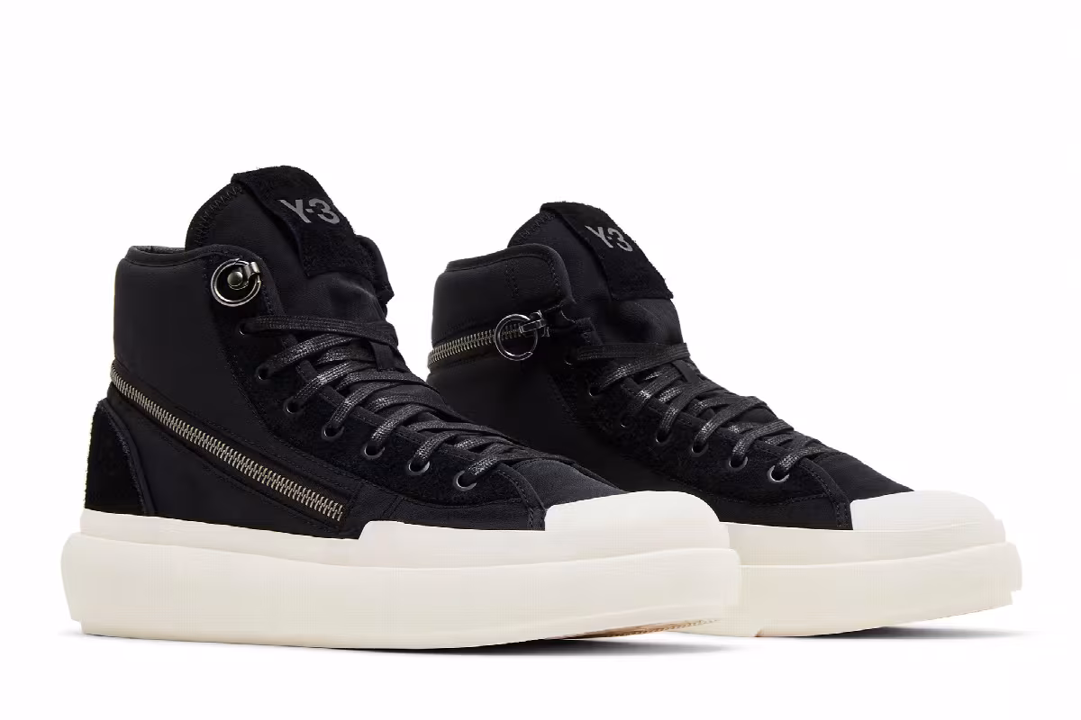 adidas Y-3 Ajatu Court High Black Off White, view 9