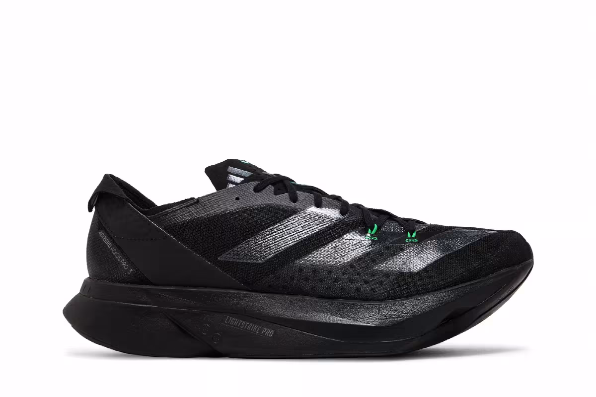 adidas Adizero Adios Pro 3 Black Green, view 2