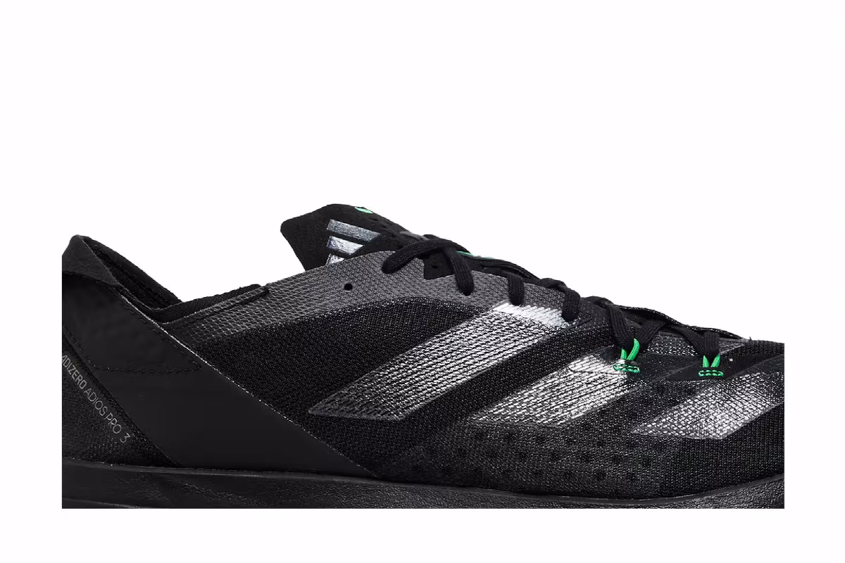 adidas Adizero Adios Pro 3 Black Green, view 3