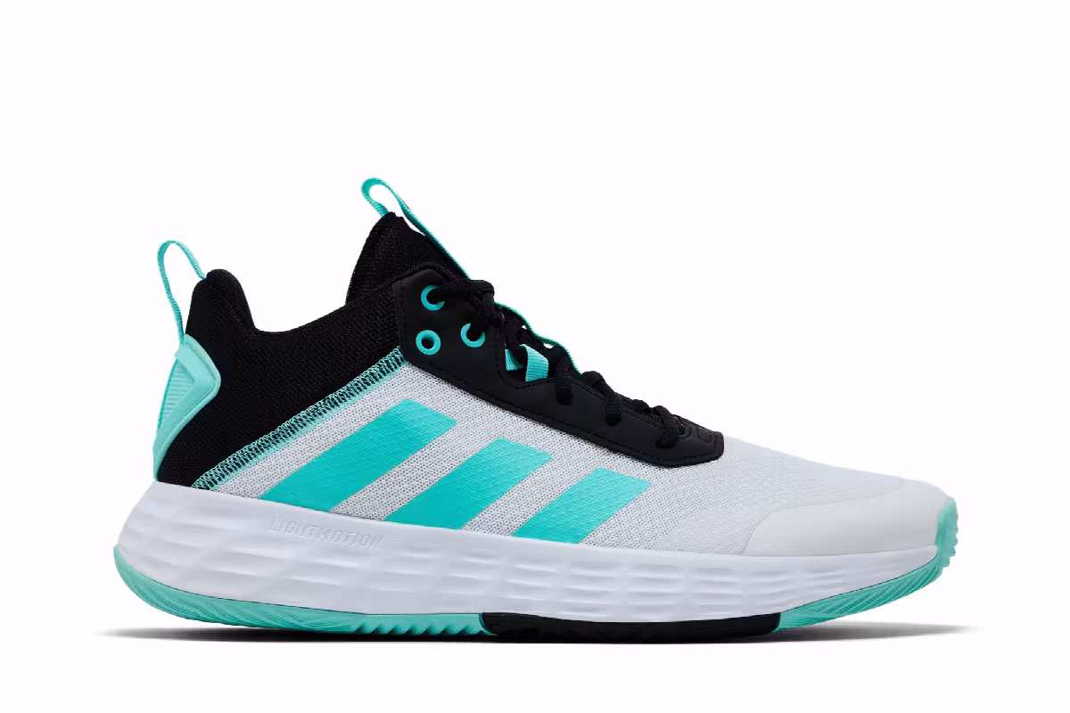 adidas Own The Game White Flash Aqua, view 2