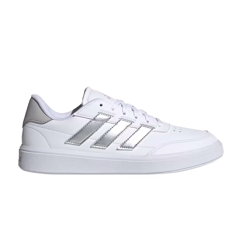 Adidas Women's CourtBlock White Silver Metallic
