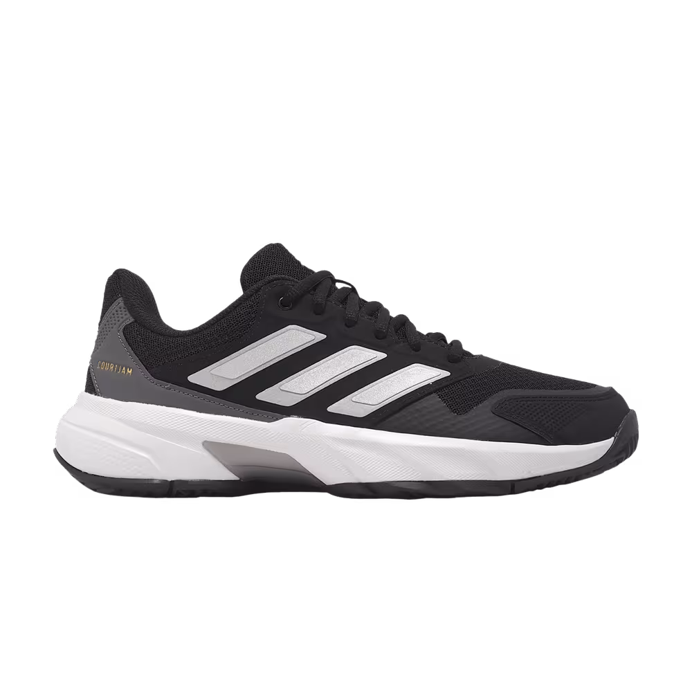 Adidas Women's CourtJam Control 3 Black Silver Metallic