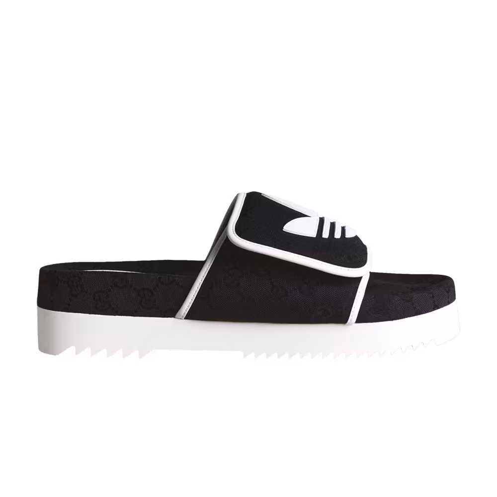 Gucci x adidas Slide Sandal Black GG Monogram