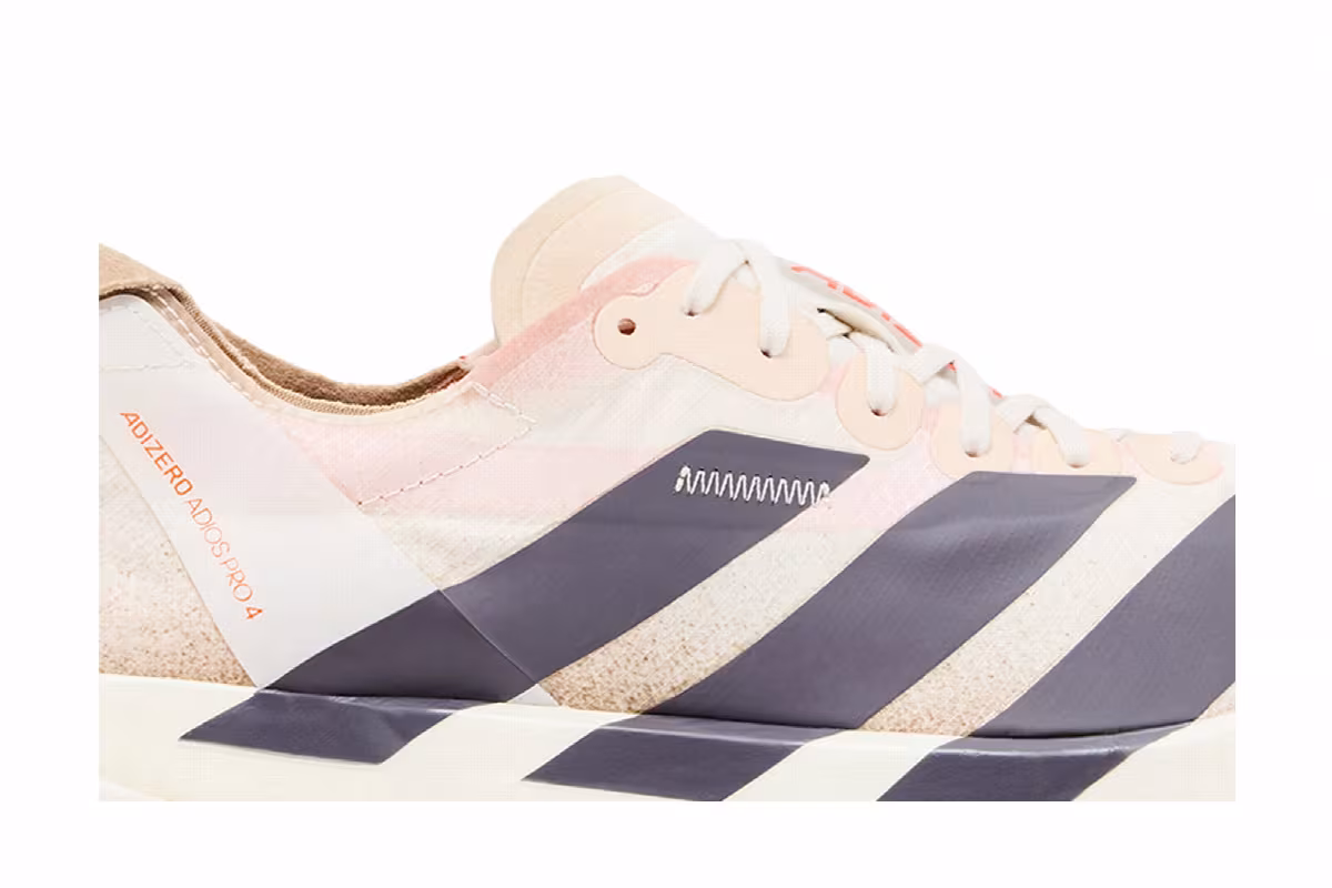 adidas Adizero Adios Pro 4 Chalk White Grey Strata, view 3