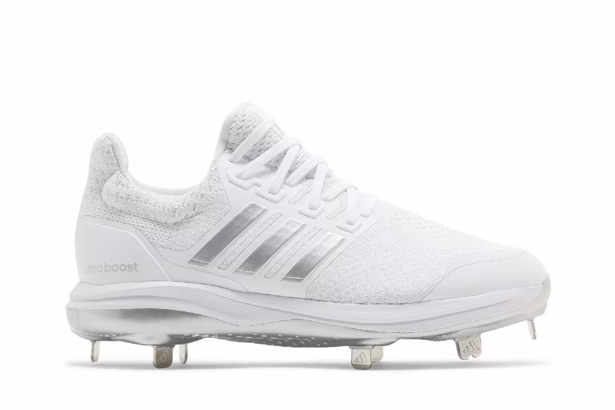 adidas UltraBoost DNA 5.0 Cleat White Silver Metallic, view 2