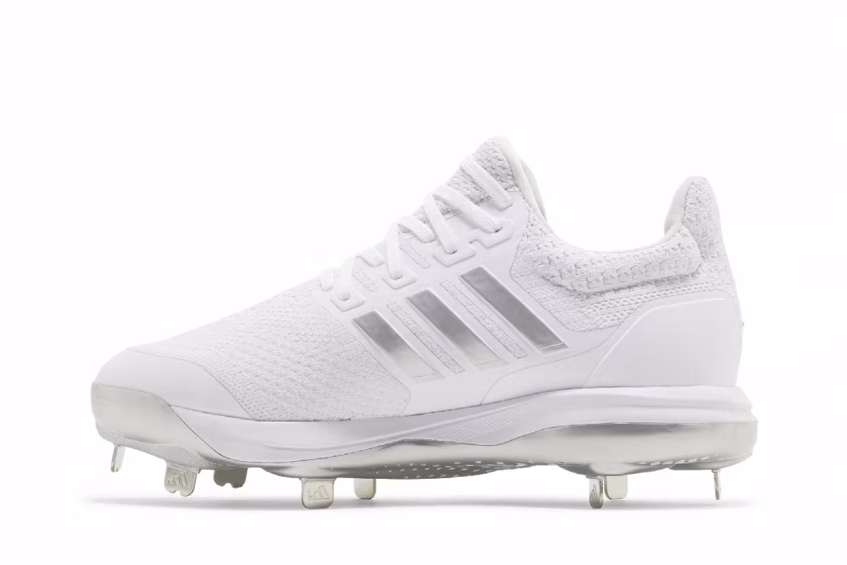 adidas UltraBoost DNA 5.0 Cleat White Silver Metallic, view 4