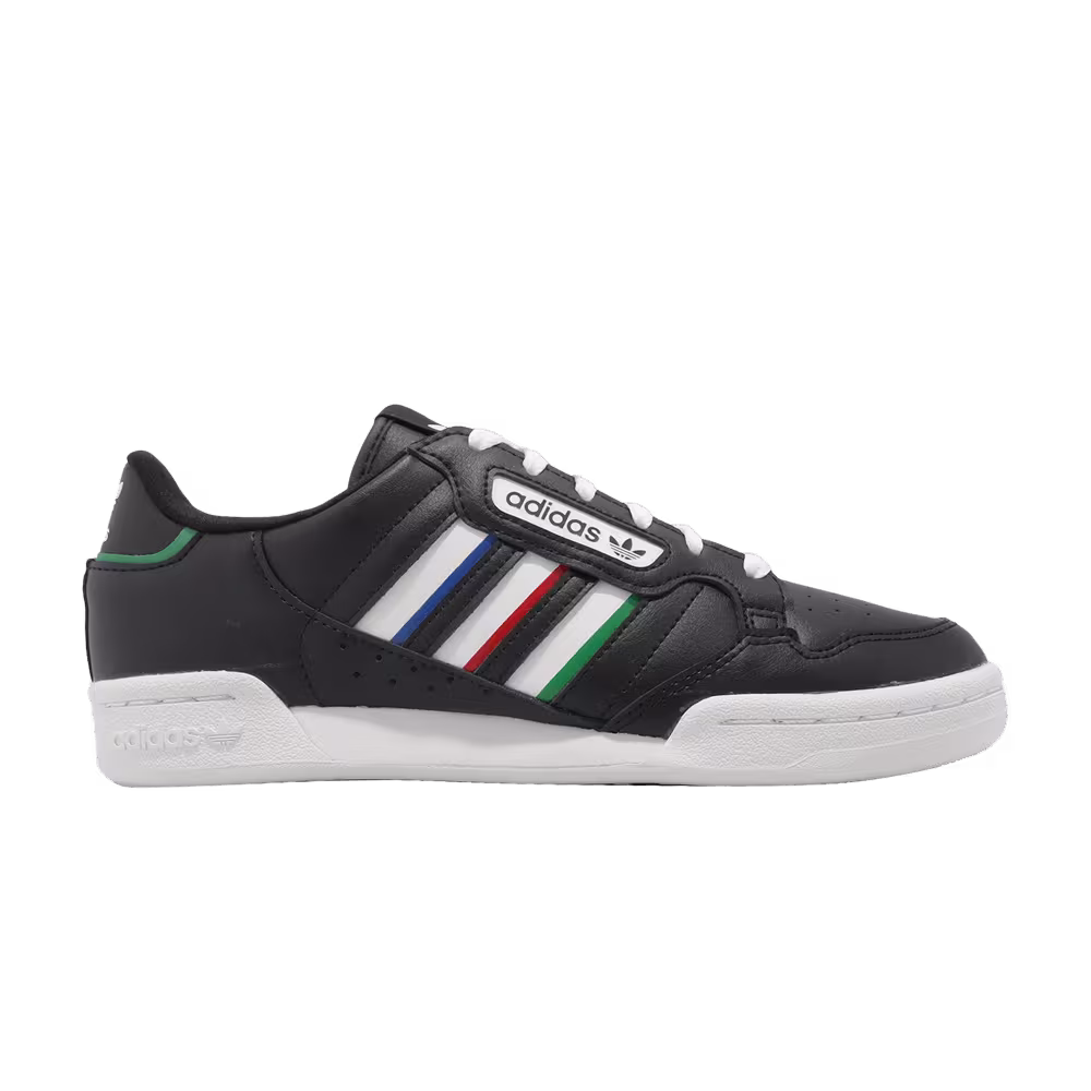 Adidas Continental 80 Stripes J Black White Vivid Red