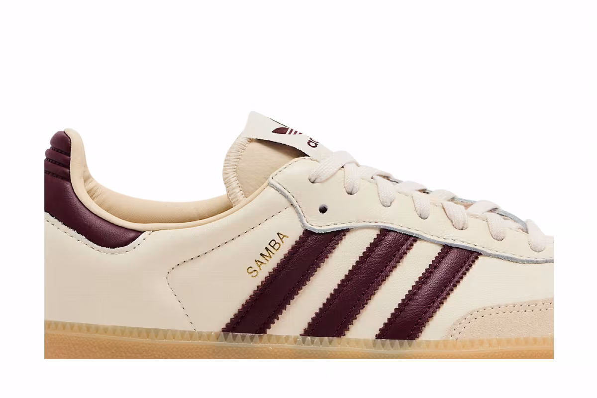 adidas Samba OG Wonder White Shadow Red Gum, view 3