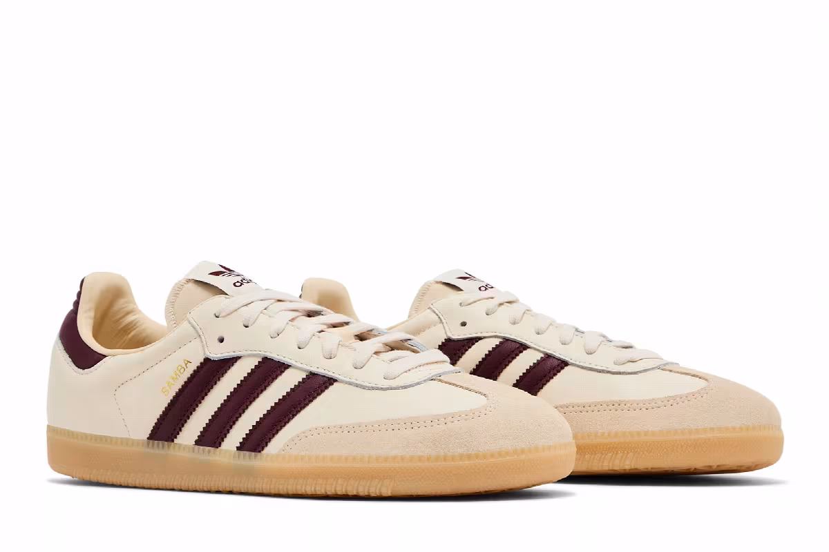 adidas Samba OG Wonder White Shadow Red Gum, view 9