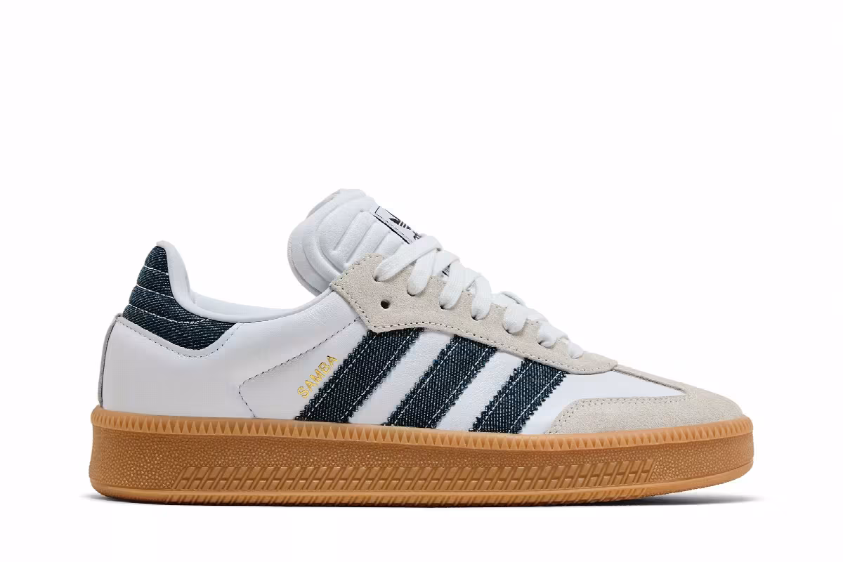 adidas Samba XLG White Night Indigo Denim, view 2