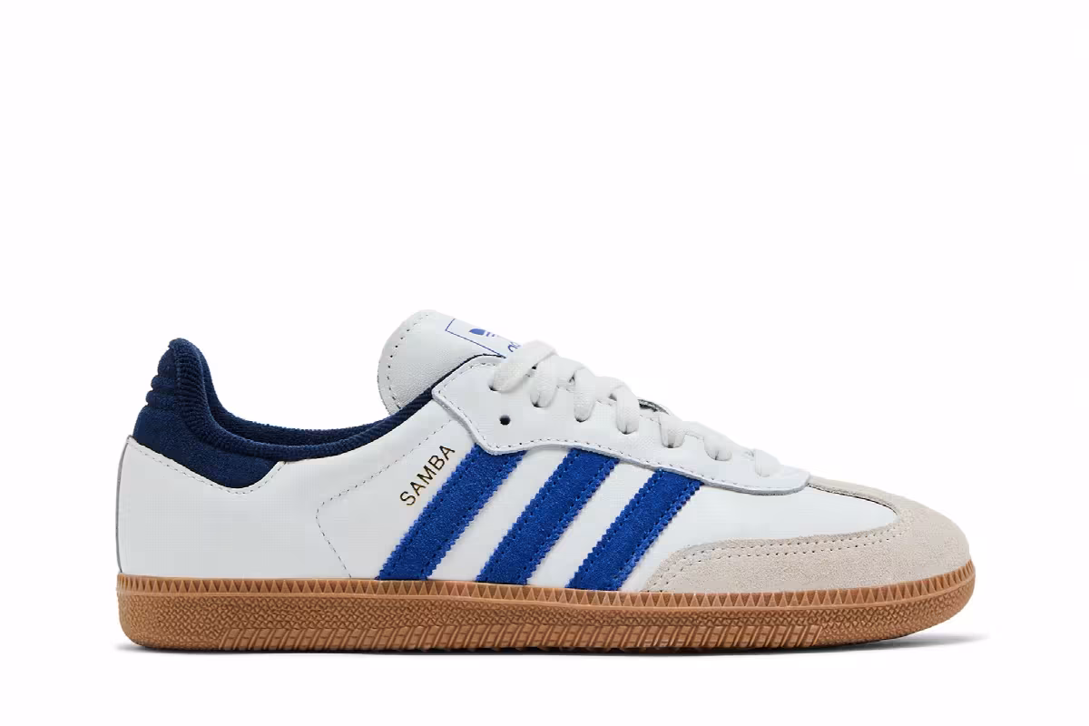 adidas Samba OG White Royal Night Indigo, view 2