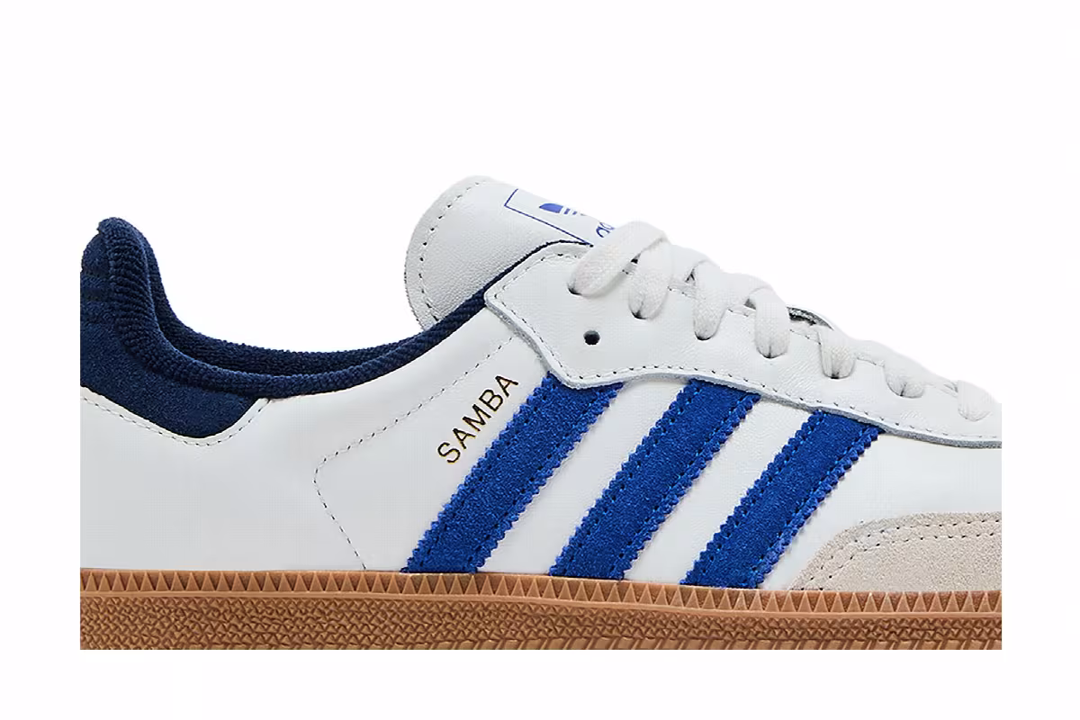 adidas Samba OG White Royal Night Indigo, view 3