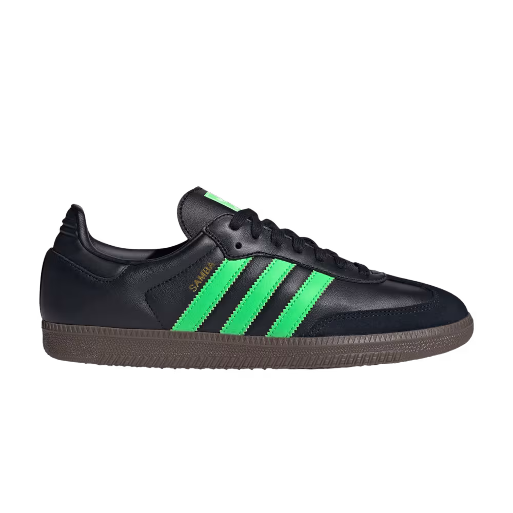 adidas Samba OG Black Screaming Green Gum