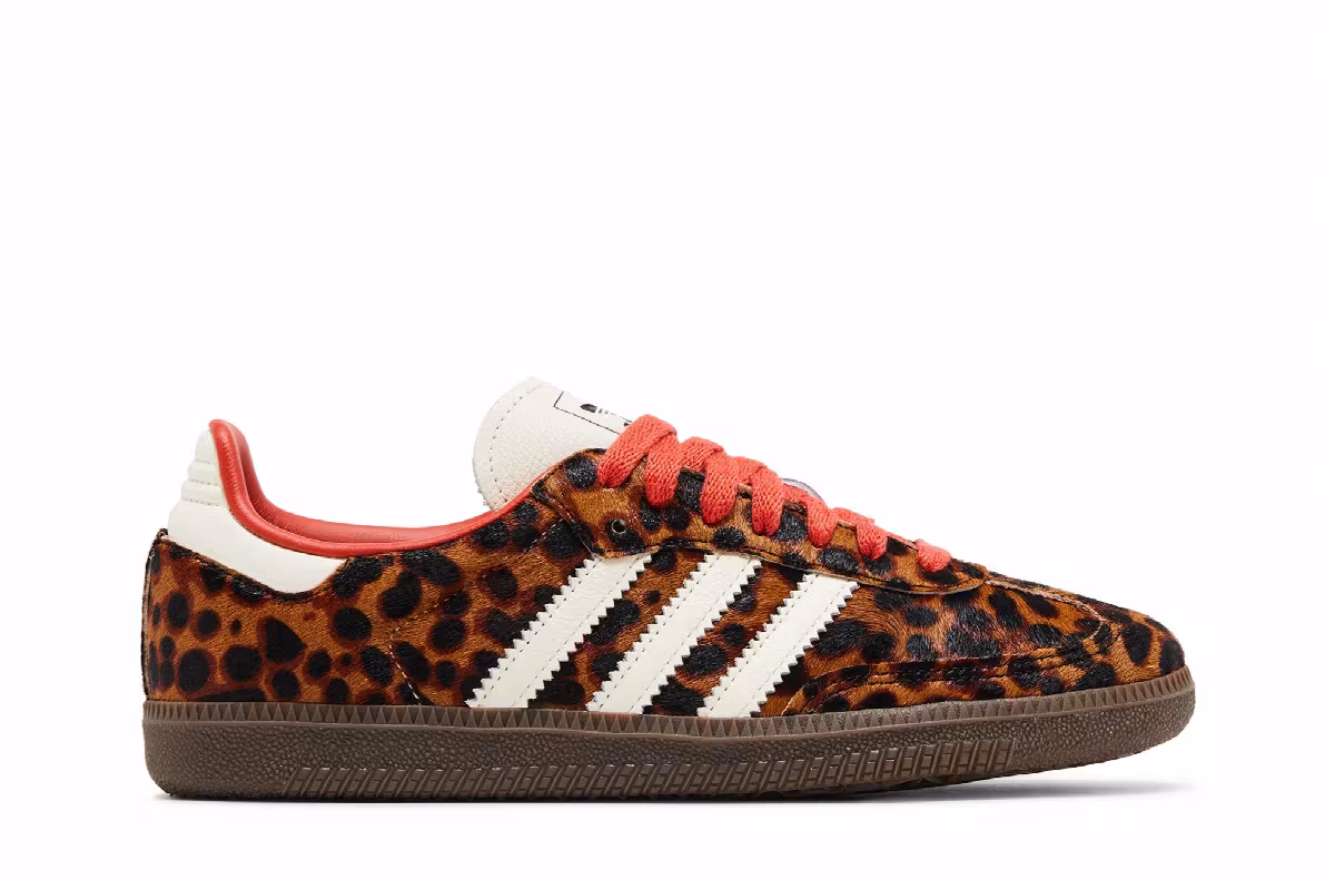 adidas Women's Samba OG Cheetah Pack - Preloved Red, view 2
