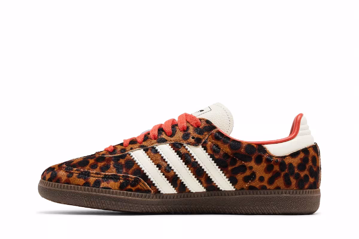 adidas Women's Samba OG Cheetah Pack - Preloved Red, view 4