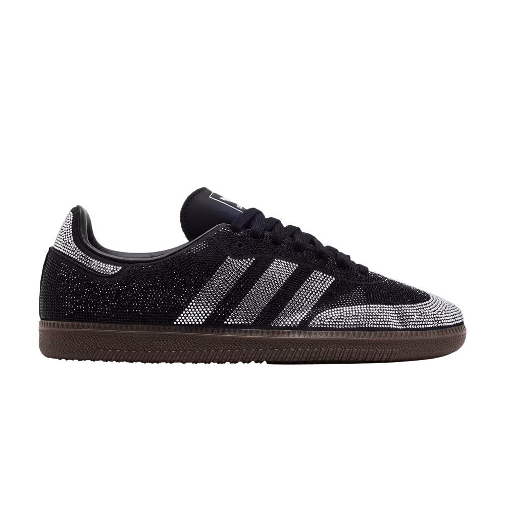 adidas Women's Samba OG Black Silver Rhinestones