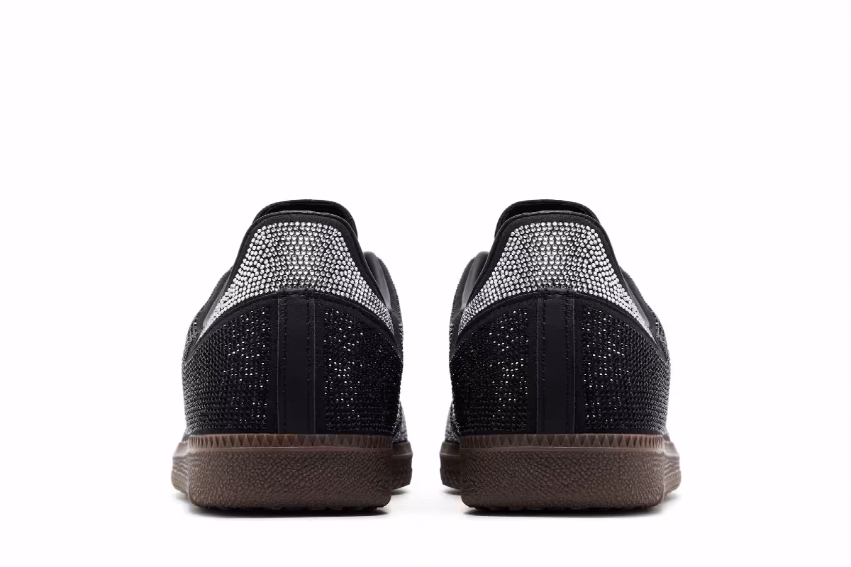 adidas Women's Samba OG Black Silver Rhinestones, view 7