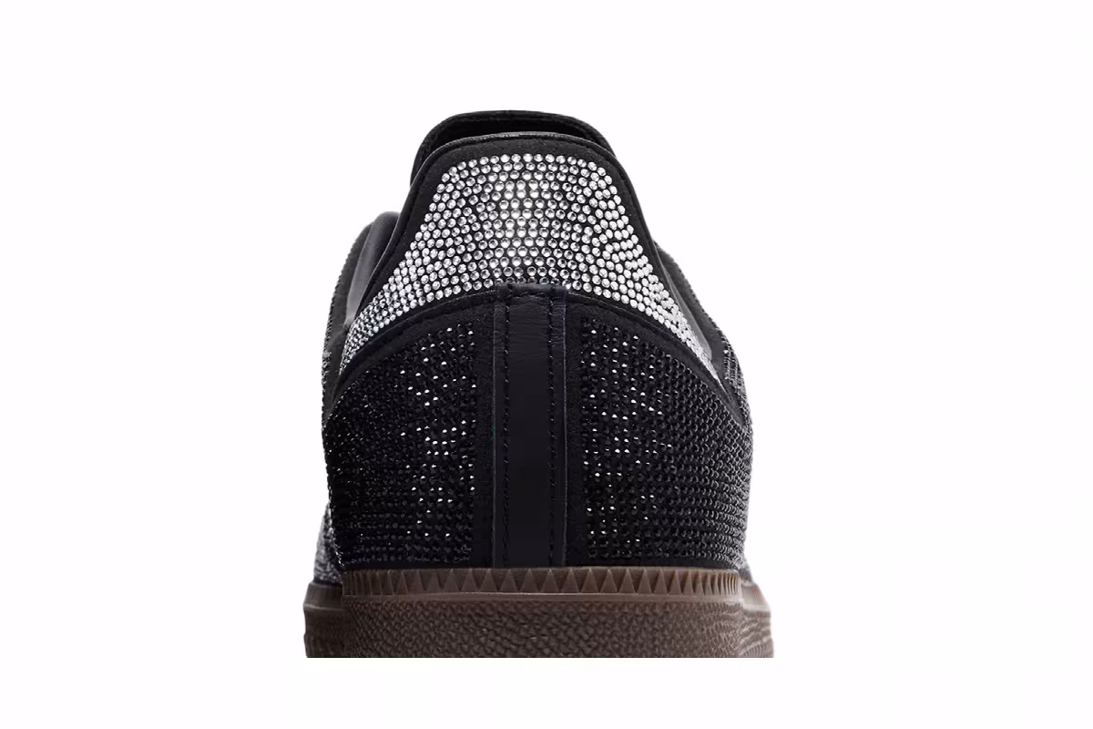 adidas Women's Samba OG Black Silver Rhinestones, view 8
