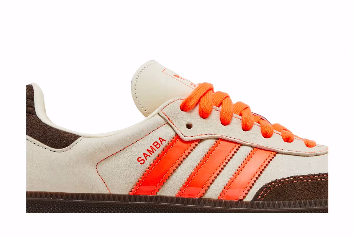 adidas Women's Samba OG Solar Orange Cream, view 3