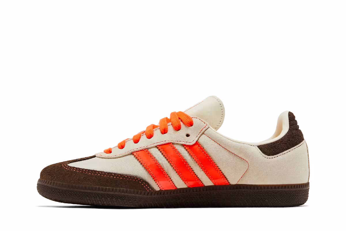 adidas Women's Samba OG Solar Orange Cream, view 4