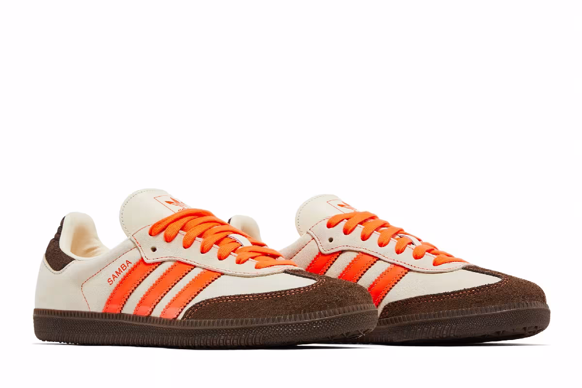 adidas Women's Samba OG Solar Orange Cream, view 9