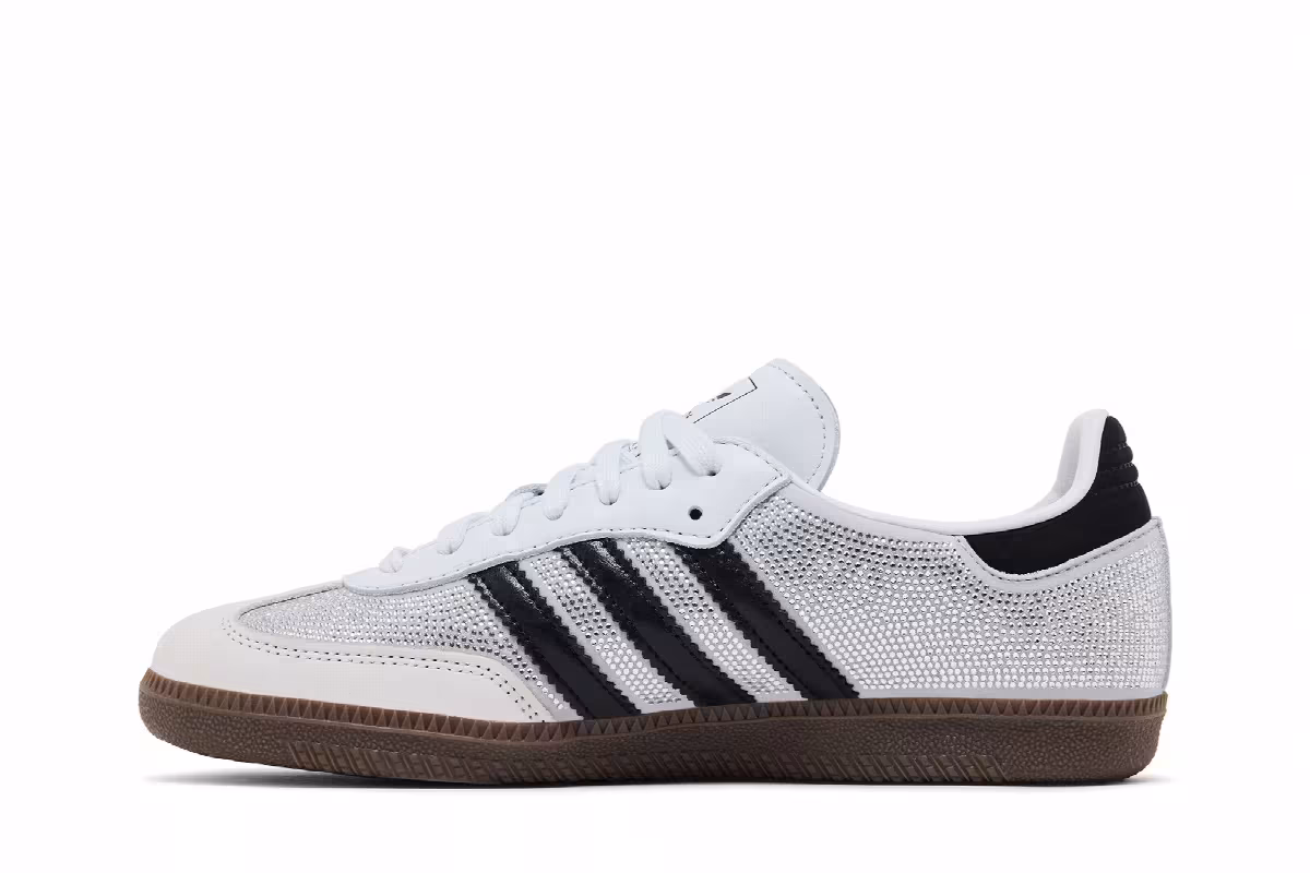 adidas Women's Samba OG Crystal White Rhinestones, view 4
