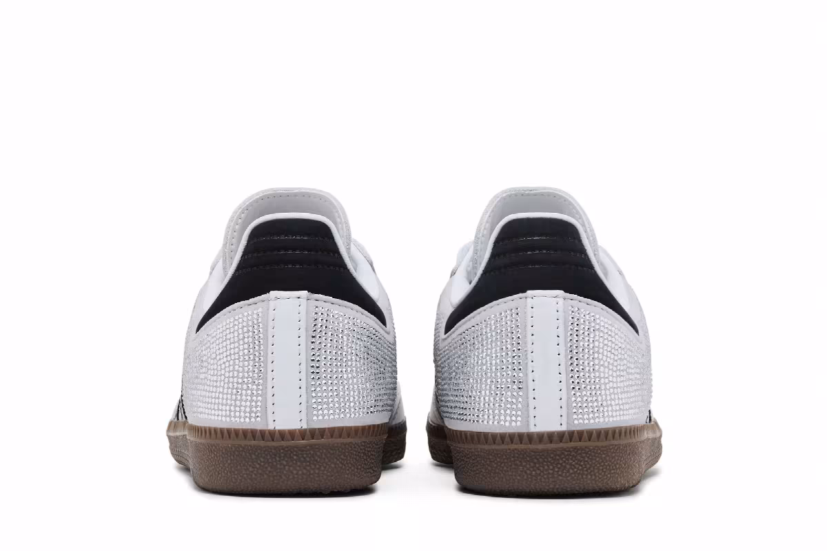adidas Women's Samba OG Crystal White Rhinestones, view 7