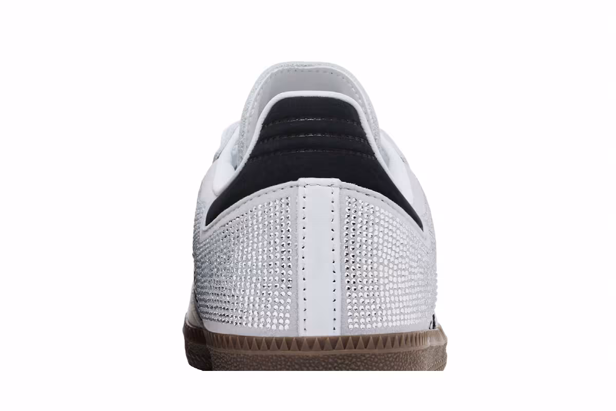 adidas Women's Samba OG Crystal White Rhinestones, view 8