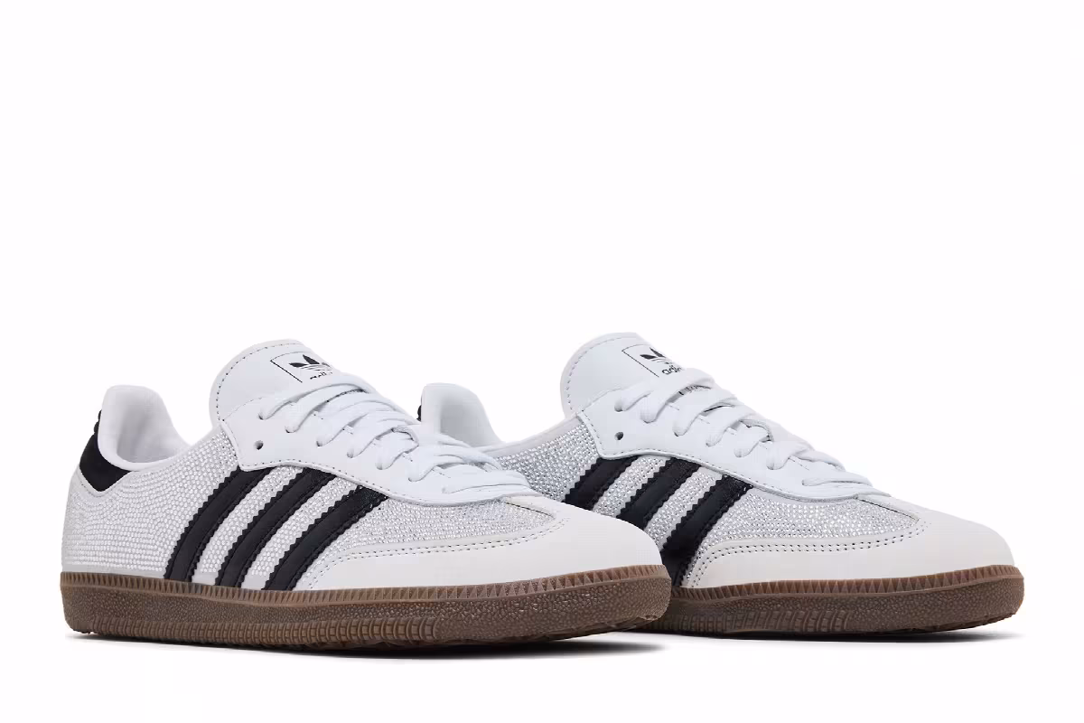 adidas Women's Samba OG Crystal White Rhinestones, view 9