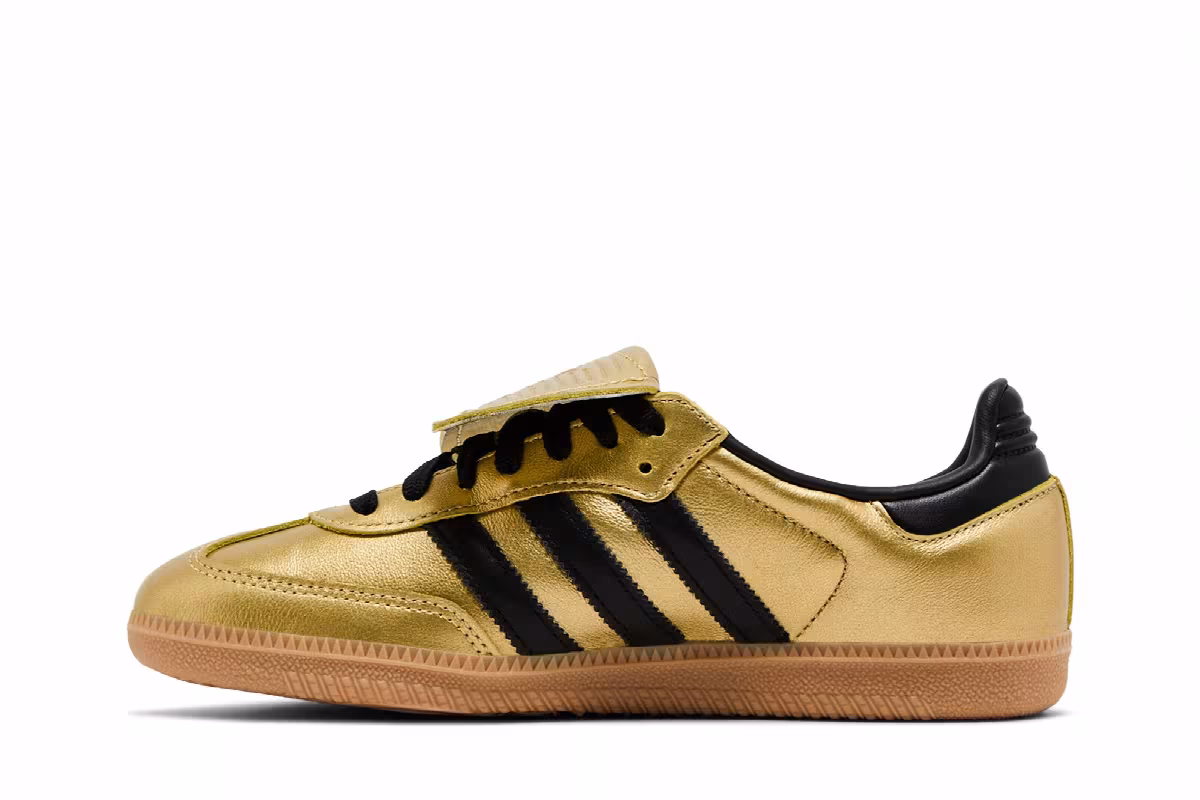 adidas Women's Samba LT Gold Metallic Black Gum, view 4