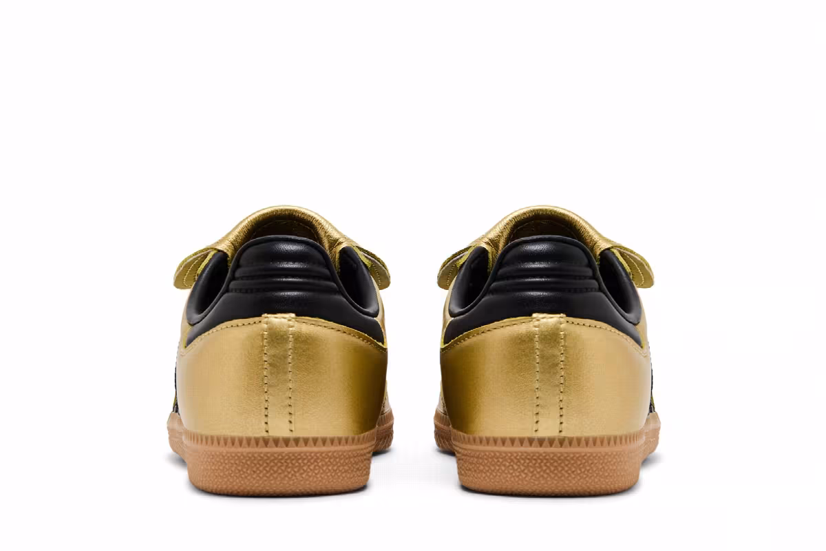 adidas Women's Samba LT Gold Metallic Black Gum, view 7