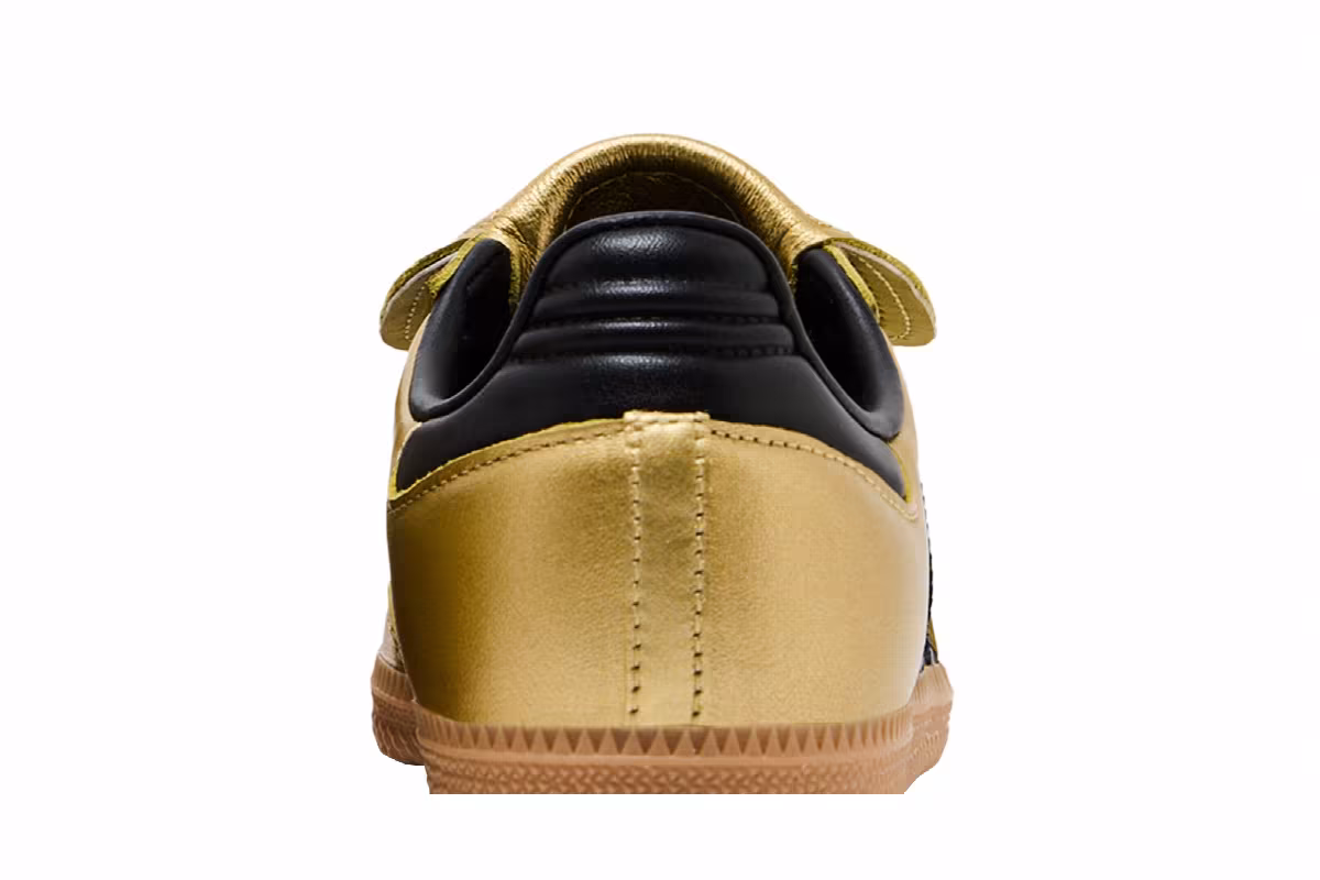 adidas Women's Samba LT Gold Metallic Black Gum, view 8