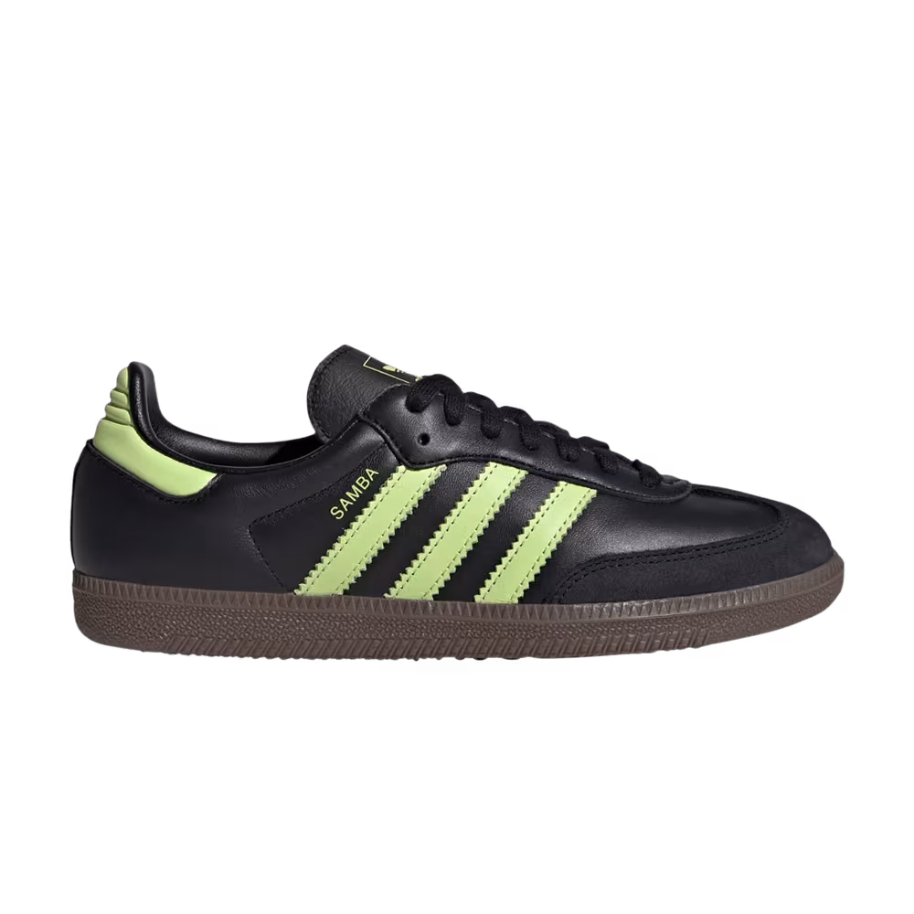 adidas Women's Samba OG Black Pulse Lime Gum