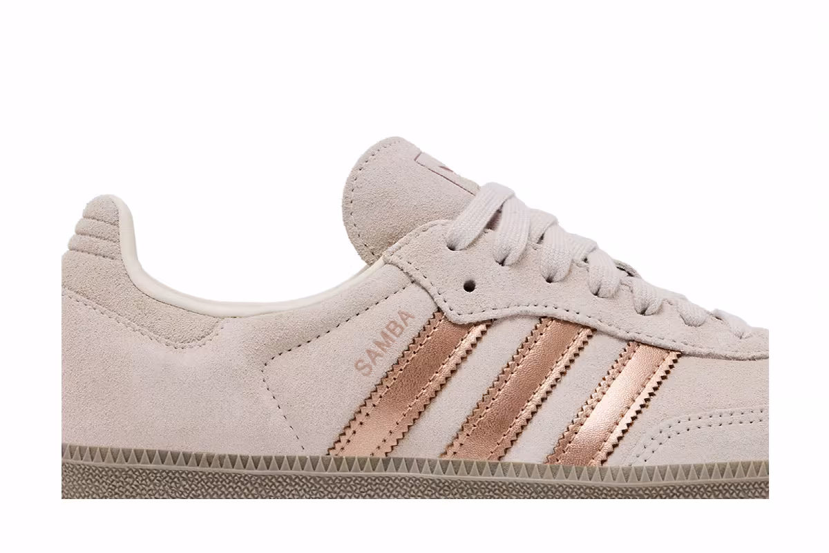 adidas Women's Samba OG Off White Copper Metallic, view 3