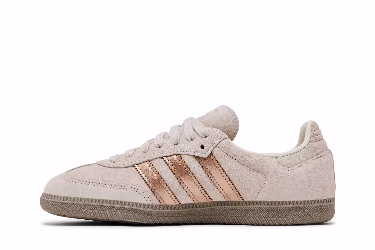 adidas Women's Samba OG Off White Copper Metallic, view 4