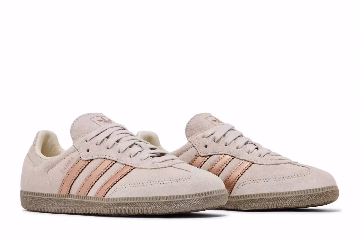 adidas Women's Samba OG Off White Copper Metallic, view 9