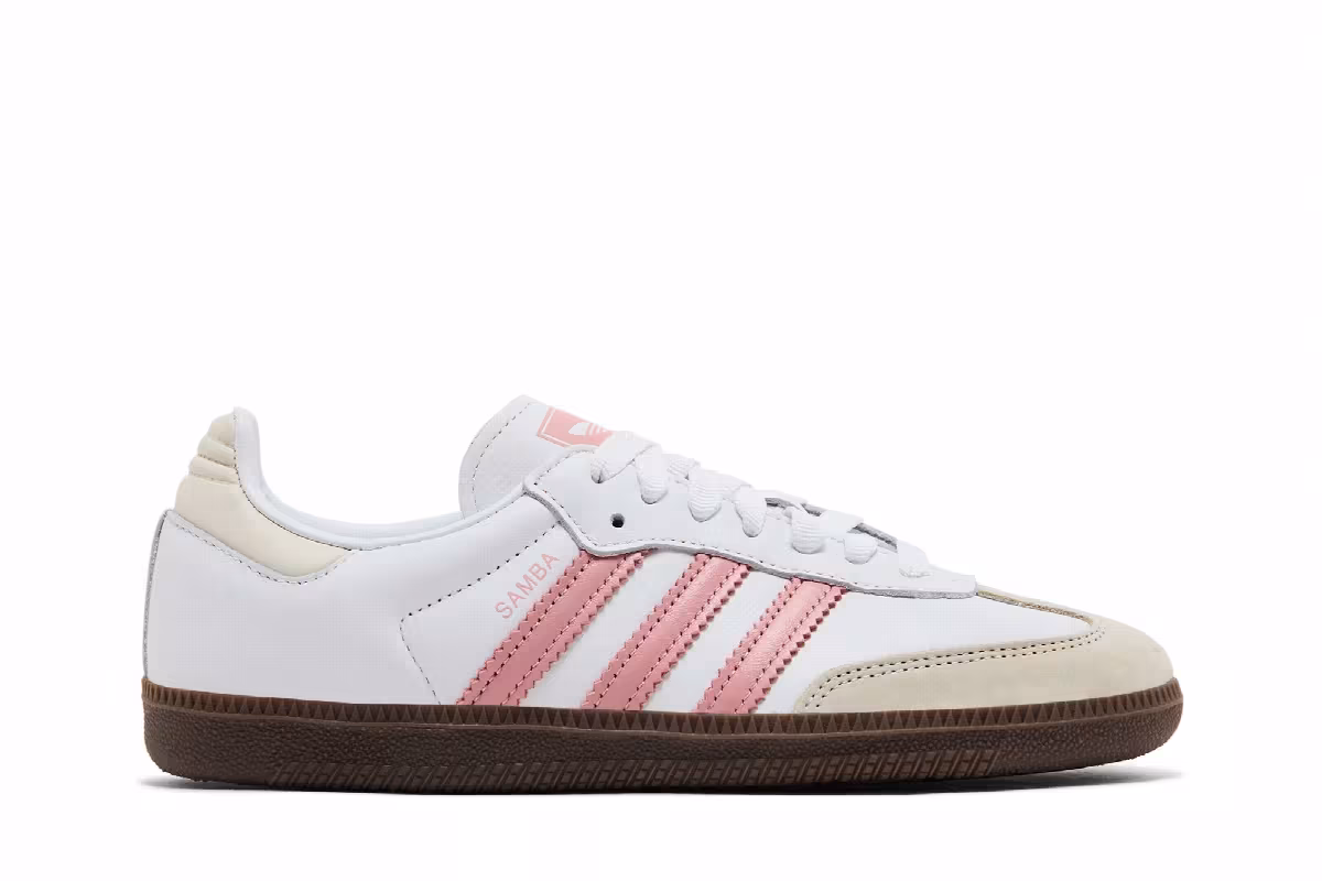 adidas Women's Samba OG White Wonder Mauve, view 2