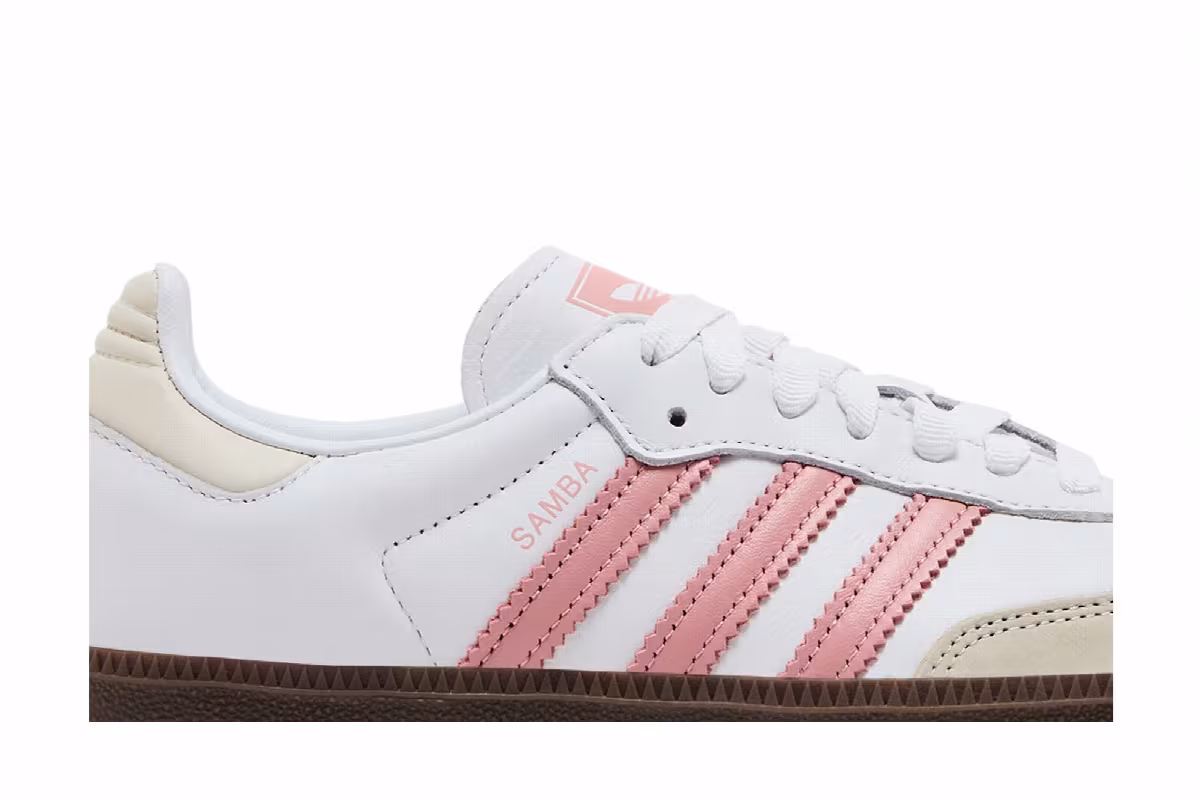 adidas Women's Samba OG White Wonder Mauve, view 3