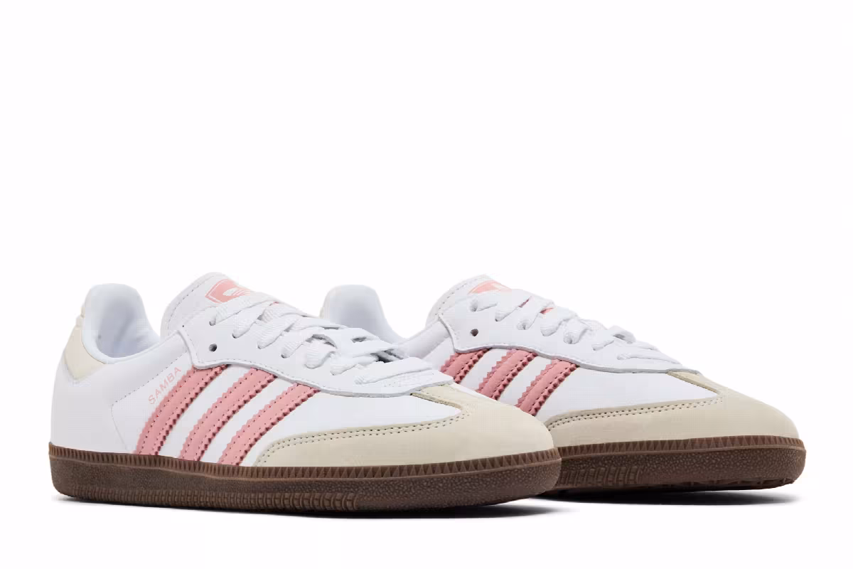 adidas Women's Samba OG White Wonder Mauve, view 9