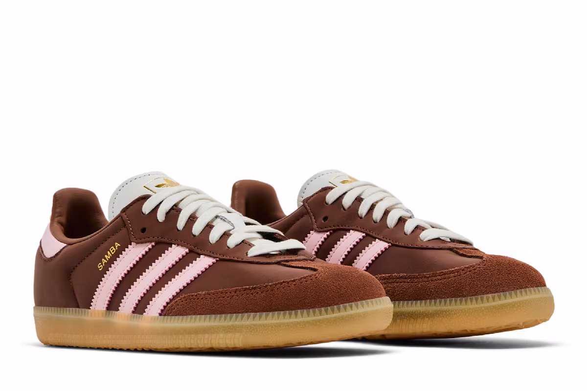 adidas Women's Samba OG Neapolitan Pack - Preloved Brown Clear Pink, view 9