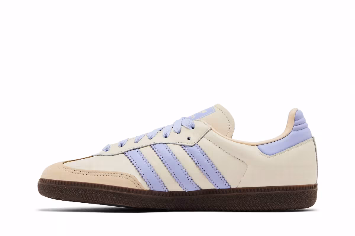 adidas Women's Samba OG Cream White Violet, view 4