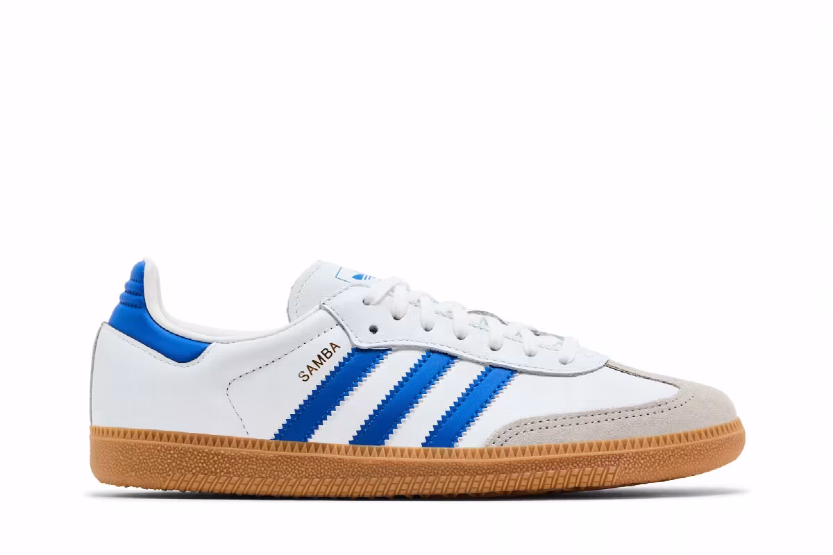 adidas Samba OG J White Blue Gum, view 2