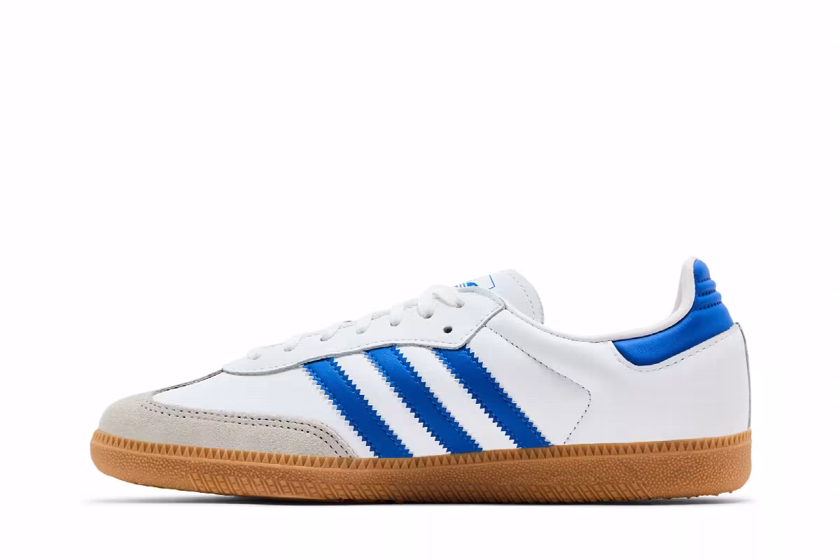 adidas Samba OG J White Blue Gum, view 4