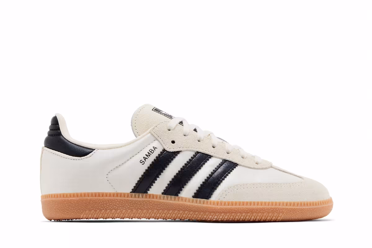 adidas Samba OG J Cream Black Satin, view 2