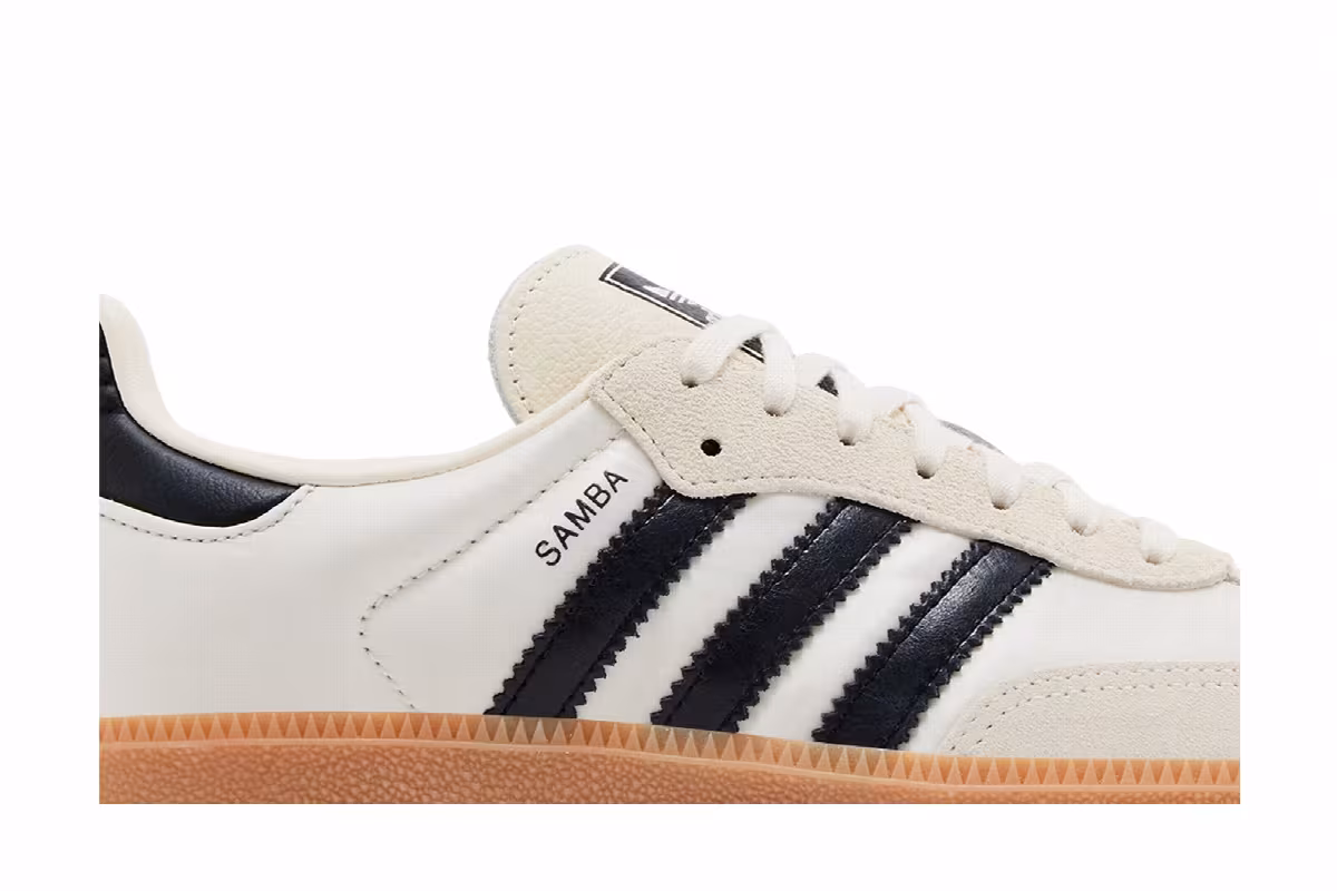 adidas Samba OG J Cream Black Satin, view 3
