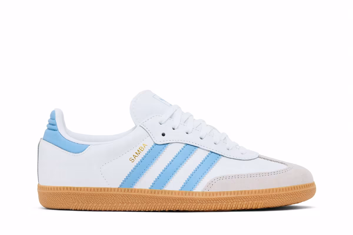 adidas Samba OG J White Ash Blue, view 2